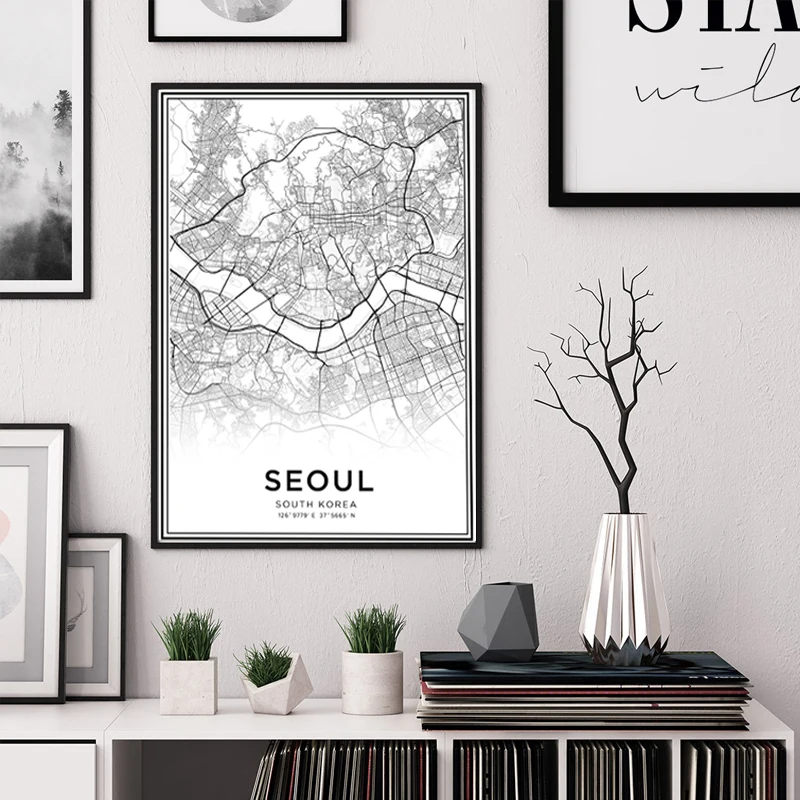 Latitude Longitude Seoul City Map Prints South Korea Travel Wall Art Canvas Paintings Black and White Poster Pictures Home Decor
Latitude Longitude Seoul City Map Prints South Korea Travel Wall Art Canvas Paintings Black and White Poster Pictures Home Decor