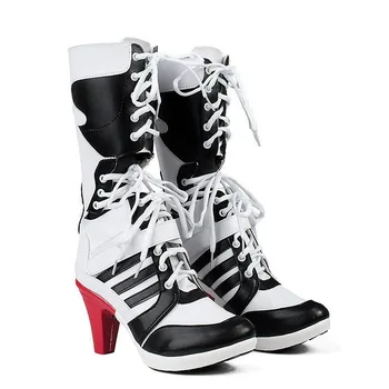 New Batman DC Comic Suicide Squad Harley Quinn Boots Women high heel Shoes Clown Cosplay Boots for Party Halloween
New Batman DC Comic Suicide Squad Harley Quinn Boots Women high heel Shoes Clown Cosplay Boots for Party Halloween