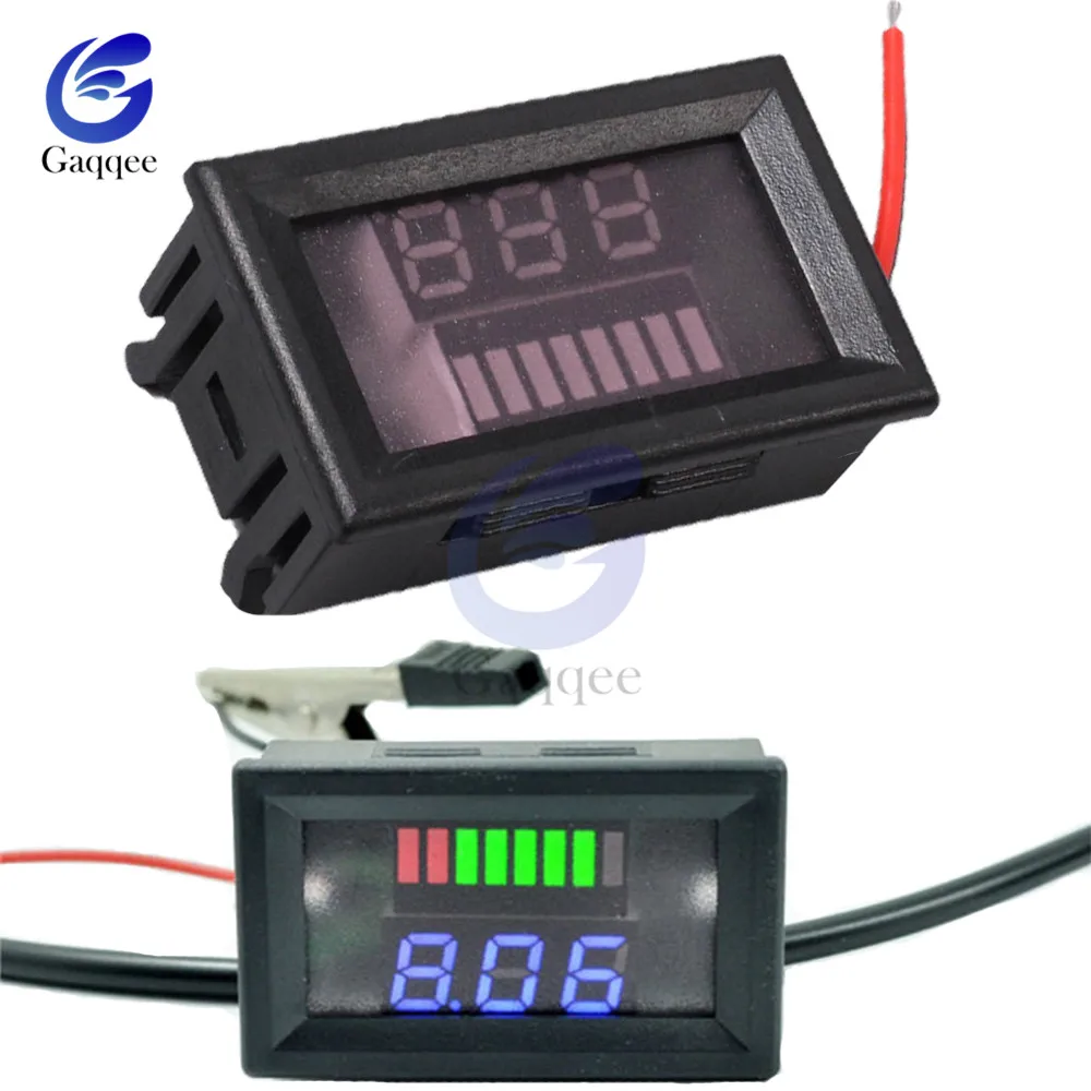 12V ACID Lead Lead-acid Battery Charge Level Indicator Digital Battery Tester Lithium Battery Capacity Meter LED Voltmeter Dual
12V ACID Lead Lead-acid Battery Charge Level Indicator Digital Battery Tester Lithium Battery Capacity Meter LED Voltmeter Dual