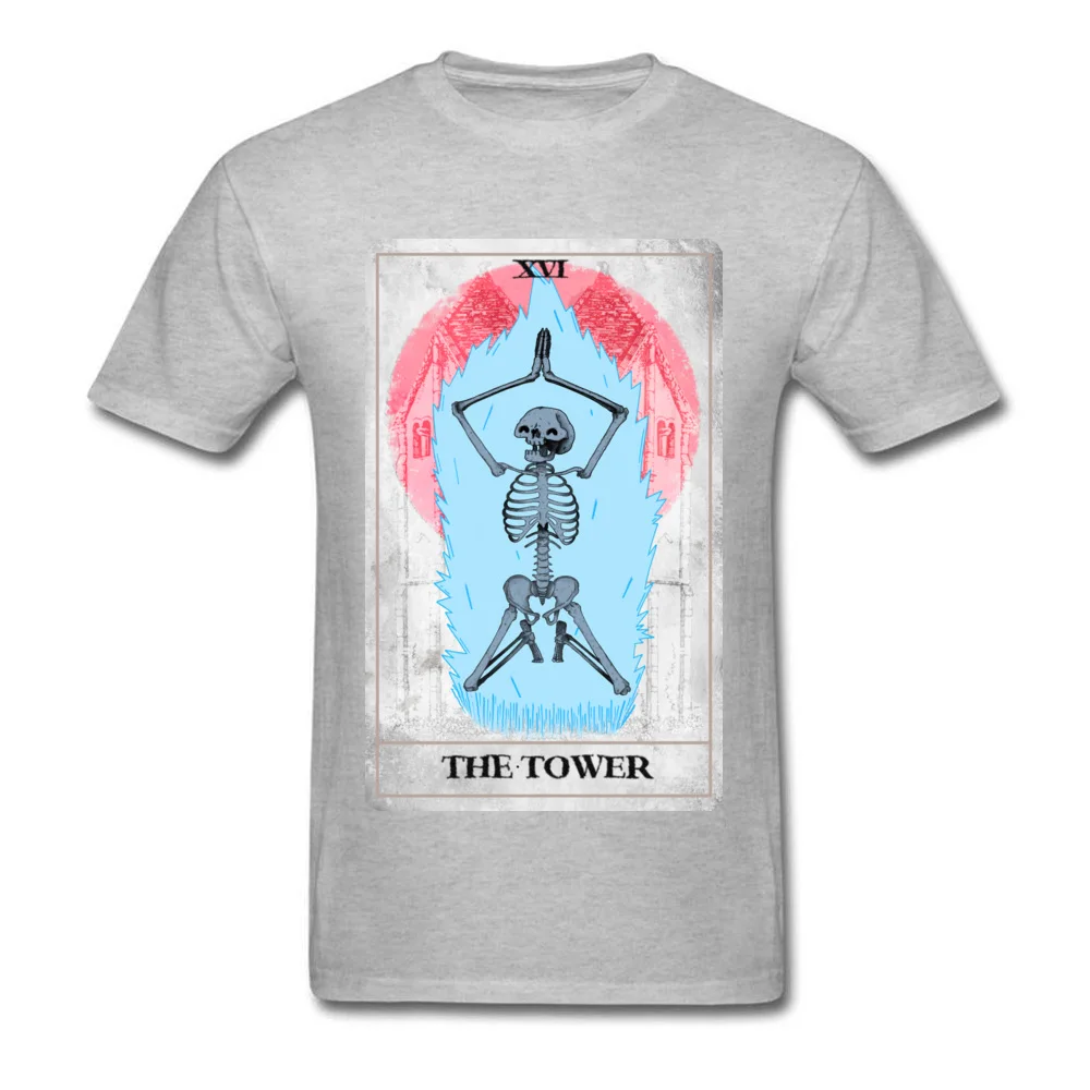 Men's T Shirts The Tower Cool Tops Shirt All Cotton Crew Neck Short Sleeve Leisure Tshirts Labor Day Wholesale The Tower grey