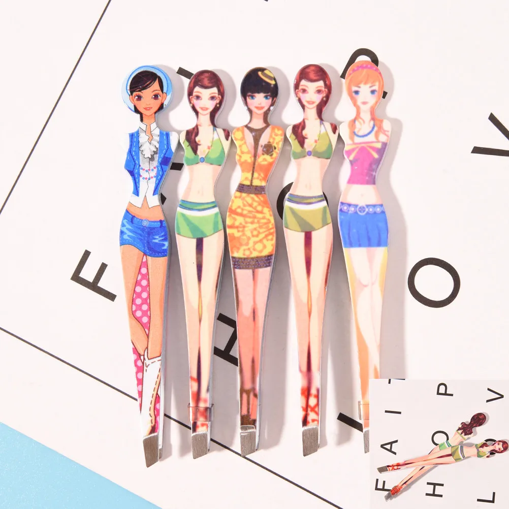 Bikini Girls Eyebrow Tweezers For Lady Cosmetic Tweezers Hair Remover Printed Style Stainless Steel Slanted Edge Clip 1pc
Bikini Girls Eyebrow Tweezers For Lady Cosmetic Tweezers Hair Remover Printed Style Stainless Steel Slanted Edge Clip 1pc