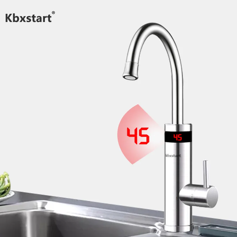 Kbxstart Electric Kitchen Water Heater Tap Instant Hot Water Faucet Cold Heating Faucet Tankless Instantaneous Water Heater 220V
Kbxstart Electric Kitchen Water Heater Tap Instant Hot Water Faucet Cold Heating Faucet Tankless Instantaneous Water Heater 220V