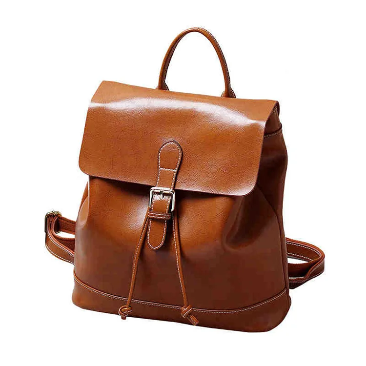 Korean version of the new retro fashion wax cowhide leisure shoulder backpack leather shoulder ladies bag
Korean version of the new retro fashion wax cowhide leisure shoulder backpack leather shoulder ladies bag