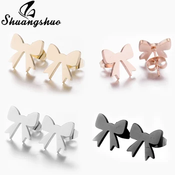 Shuangshuo Sweets Jewelry Women's Bowknot Earrings Female Bow-knot Stud Earrings for Women Accessories Stainless Steel Earrings
Shuangshuo Sweets Jewelry Women's Bowknot Earrings Female Bow-knot Stud Earrings for Women Accessories Stainless Steel Earrings