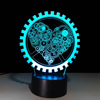 3D Gear Heart Shape LED Night Light Romantic Atmosphere Lamp Lighting Hot Wedding Decoration Lovers Couple Great Gifts
3D Gear Heart Shape LED Night Light Romantic Atmosphere Lamp Lighting Hot Wedding Decoration Lovers Couple Great Gifts