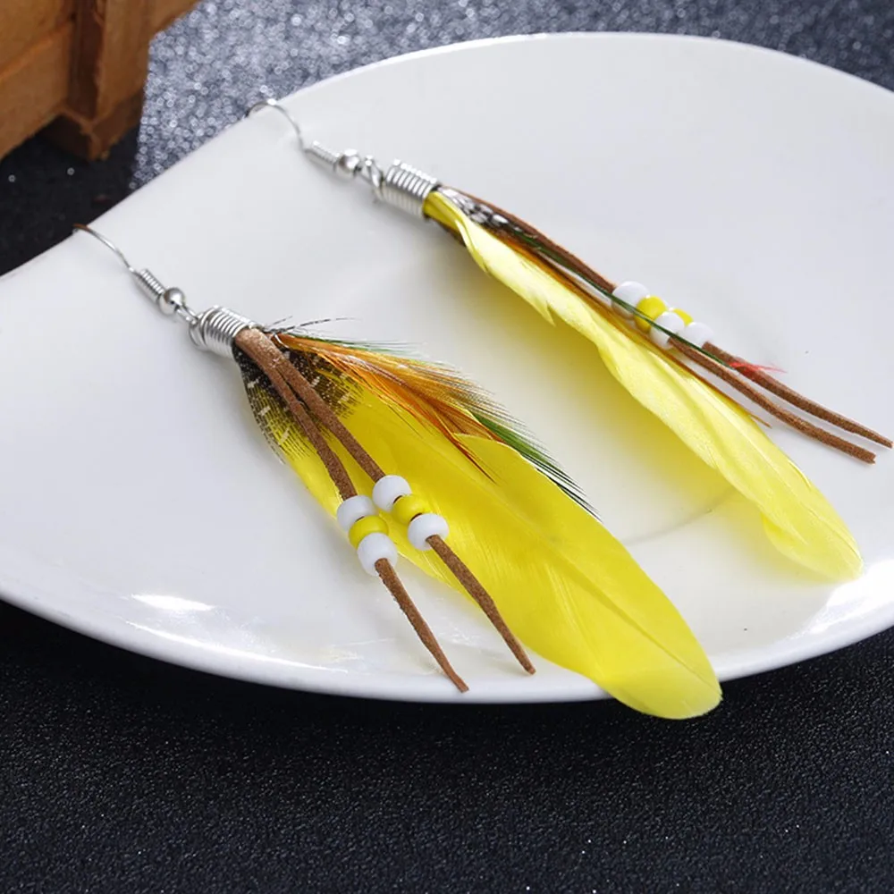 Bohemian Style Bead Tassel Feather Earrings Fashion Feather Chain Dangle Earring Women Fashion 2019 Jewelry Dropshipping A
Bohemian Style Bead Tassel Feather Earrings Fashion Feather Chain Dangle Earring Women Fashion 2019 Jewelry Dropshipping A