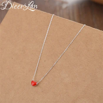 Korean Style Romantic 925 Sterling Silver Red Heart Necklaces for Women Fashion Statement Christmas Jewelry Kolye Collares 2019
Korean Style Romantic 925 Sterling Silver Red Heart Necklaces for Women Fashion Statement Christmas Jewelry Kolye Collares 2019