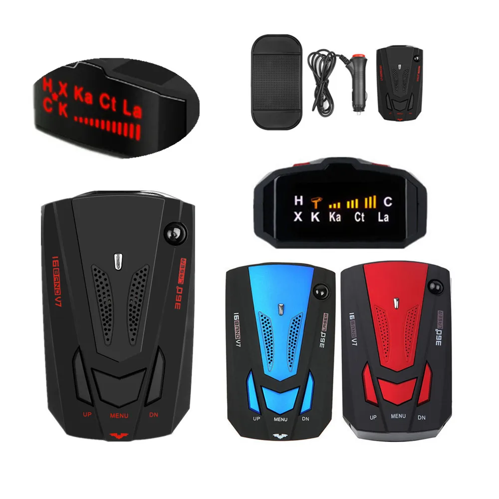 2019 Car Radar detector Laser Speed Camera Detector Alarm 16 Band 360 Degree Detection Car-Detector voice warning black red blue
2019 Car Radar detector Laser Speed Camera Detector Alarm 16 Band 360 Degree Detection Car-Detector voice warning black red blue