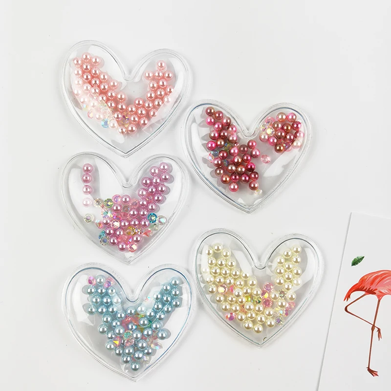 10pcs/lot 5*4.5cm Heart Transparent Pearl bead inside Patches Appliques for Children clip and DIY Hair Clip Accessories
10pcs/lot 5*4.5cm Heart Transparent Pearl bead inside Patches Appliques for Children clip and DIY Hair Clip Accessories