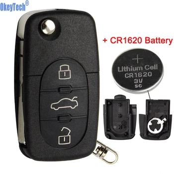 OkeyTech Folding Flip Car Remote Key Shell Fob For Audi TT A4 A6 A8 Quattro 2 3 Buttons Replacement Case With Uncut Blade CR1620
OkeyTech Folding Flip Car Remote Key Shell Fob For Audi TT A4 A6 A8 Quattro 2 3 Buttons Replacement Case With Uncut Blade CR1620