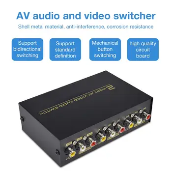 Portable AV Intelligent Switcher 2 To 1 Channel RCA Audio Video Switcher For DVD Car DVR With Button Control Auto Manual Control
Portable AV Intelligent Switcher 2 To 1 Channel RCA Audio Video Switcher For DVD Car DVR With Button Control Auto Manual Control