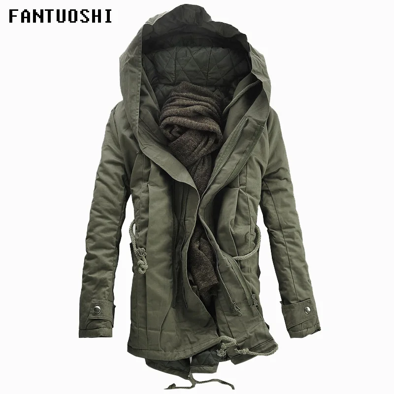 2018 New Men Padded Parka Cotton Coat Winter Hooded Jacket Mens Fashion large size Coat Thick Warm Parkas Black army green 6XL
2018 New Men Padded Parka Cotton Coat Winter Hooded Jacket Mens Fashion large size Coat Thick Warm Parkas Black army green 6XL
