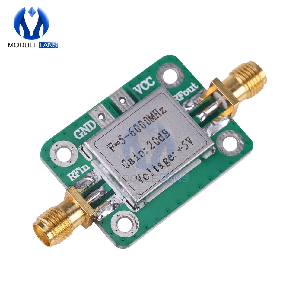 5-6000MHz RF Gain 20dB Gain Broadband Signal Power Amp Amplifier Board 5M-6GHz DC 5V 85mA Module
5-6000MHz RF Gain 20dB Gain Broadband Signal Power Amp Amplifier Board 5M-6GHz DC 5V 85mA Module