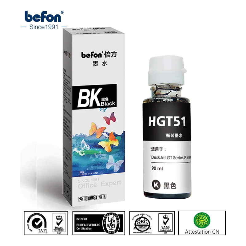 befon Refillable Printer Ink 90ml 70ml Dye Ink Compatible for hp GT5810 GT5820 GT 5810 5820 51 52 Deskjet
befon Refillable Printer Ink 90ml 70ml Dye Ink Compatible for hp GT5810 GT5820 GT 5810 5820 51 52 Deskjet