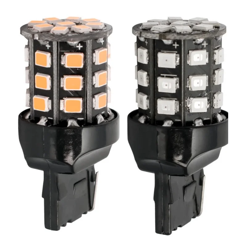 100 шт. T20 7440 W21W WY21W 33 SMD 2835 Светодиодный Автомобильный задний фонарь тормозной