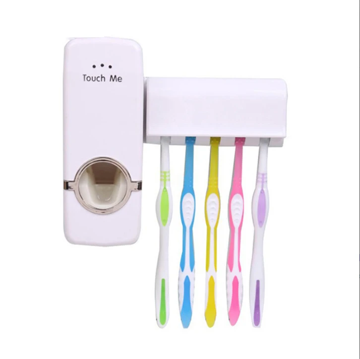 Holder Automatic Toothpaste Dispenser Set 5 Slots Toothbrush Stand Home Wall Mounted Rack a shelf in the bathroom Shelves
Holder Automatic Toothpaste Dispenser Set 5 Slots Toothbrush Stand Home Wall Mounted Rack a shelf in the bathroom Shelves