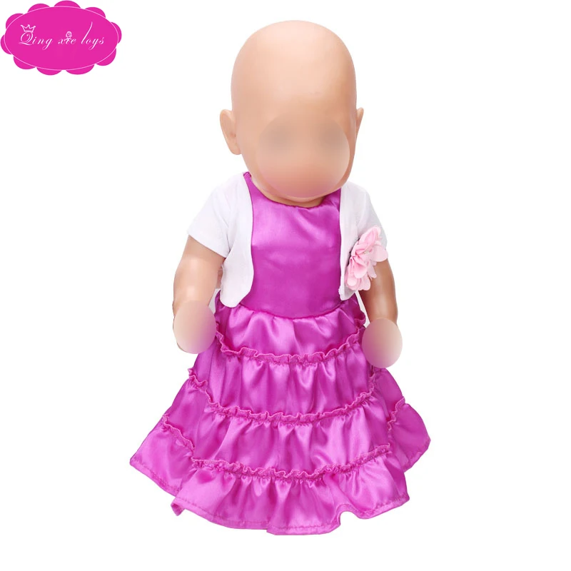Одежда для кукол фиолетового и синего цвета + платье-пальто размер 43 см детские