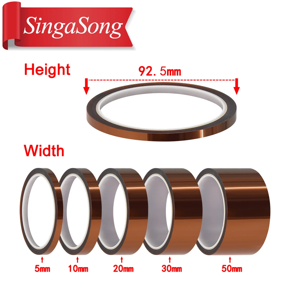 High Temperature Heat Tape Thermal Insulation Tape Polyimide Adhesive Insulating adhesive Tape 3D printing Board protection
High Temperature Heat Tape Thermal Insulation Tape Polyimide Adhesive Insulating adhesive Tape 3D printing Board protection