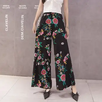 2019 Summer Women Floral Print Wide Leg Pants Female Long Casual Pant Lady Boho Beach Elastic High Waist Chiffon Trousers Z452
2019 Summer Women Floral Print Wide Leg Pants Female Long Casual Pant Lady Boho Beach Elastic High Waist Chiffon Trousers Z452