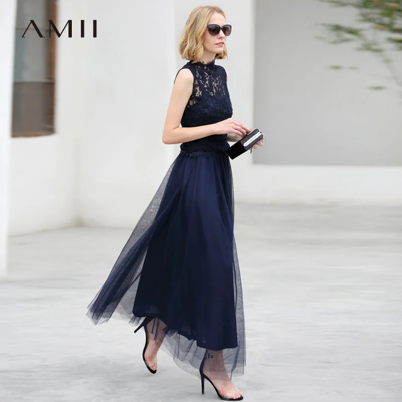 Amii Women Minimalist 2018 Summer Maxi Dress Elegant Lace Two Piece Double Layer Sleeveless Sling Female Dresses
Amii Women Minimalist 2018 Summer Maxi Dress Elegant Lace Two Piece Double Layer Sleeveless Sling Female Dresses