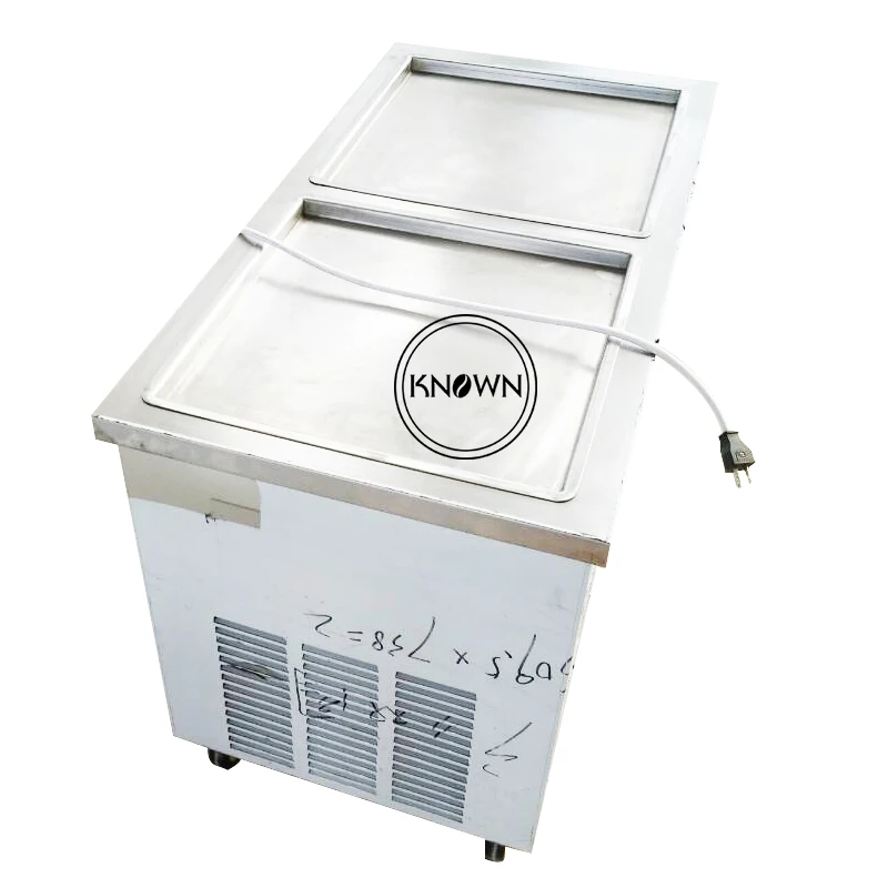 CE approved Professional double square pan fry ice cream machine Thailand double pans frying ice cream machine
CE approved Professional double square pan fry ice cream machine Thailand double pans frying ice cream machine
