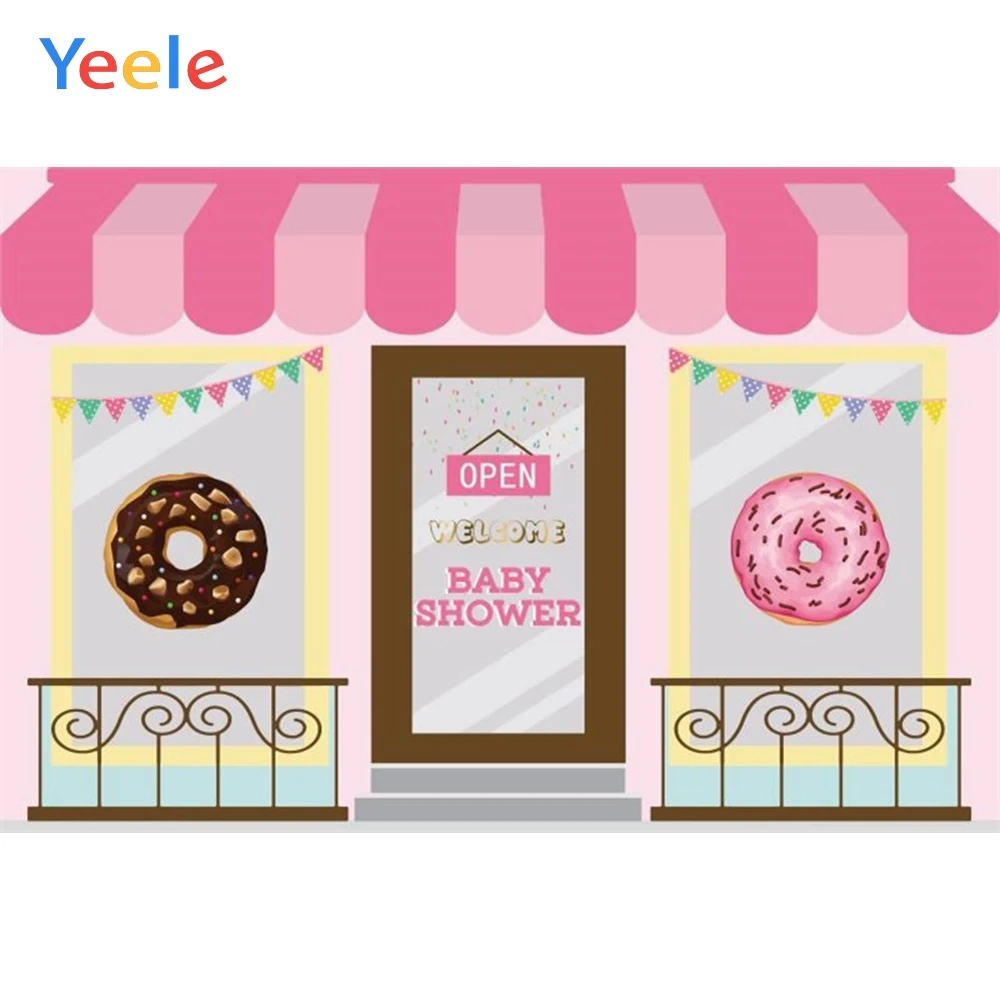 Yeele Donut Shop Window Lattice Flags Baby Shower Photography Backgrounds Customized Photographic Backdrops for Photo Studio
Yeele Donut Shop Window Lattice Flags Baby Shower Photography Backgrounds Customized Photographic Backdrops for Photo Studio