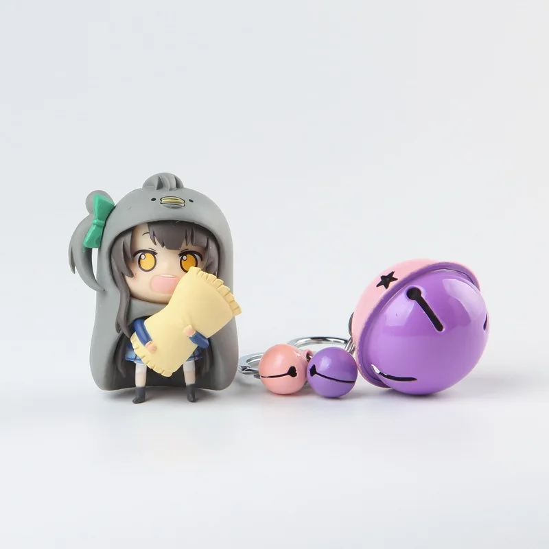 9 pcsset Anime Sankaku Head Himouto! Umaru-chan Doma Umaru pvc figure toys keychain (2)