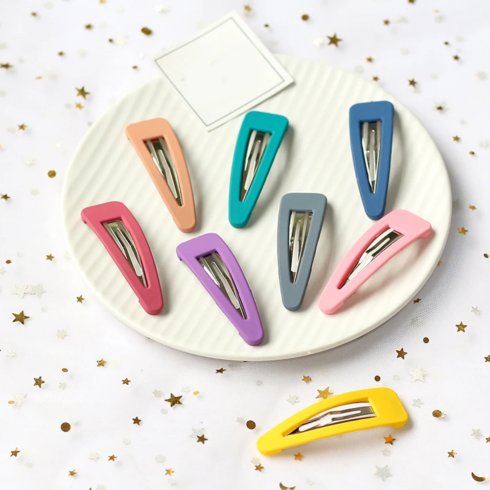 1Pc Cute Hairpins Candy Color Snap Hair Clip for Girls Hair Pins Unique Women's Gift BB Clip Hairclips Hair Accessories