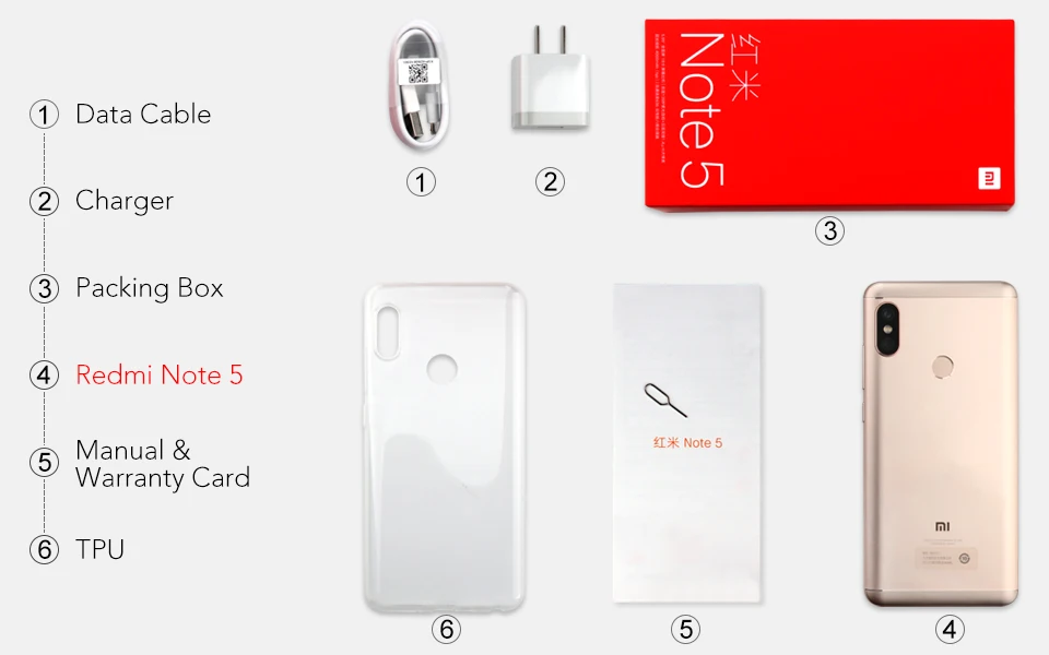 Original Global Firmware Xiaomi Redmi Note 5 3GB RAM 32GB ROM Snapdragon 636 Octa Core Full Screen Dual Camera 12MP+5MP Mobile Original Global Firmware Xiaomi Redmi Note 5 3GB RAM 32GB ROM Snapdragon 636 Octa Core Full Screen Dual Camera 12MP+5MP Mobile