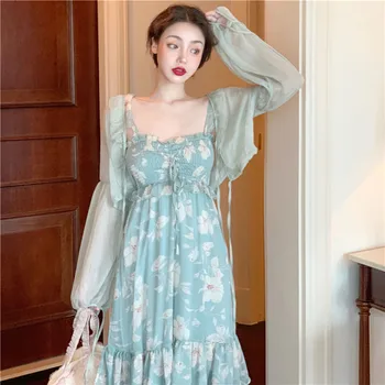 Women Dress Sets 2019 Sunscreen Cardigan And Beach Dress Set Two Piece Summer 2 Pcs Matching Outfits Holiday Floral Dress Suits 
Women Dress Sets 2019 Sunscreen Cardigan And Beach Dress Set Two Piece Summer 2 Pcs Matching Outfits Holiday Floral Dress Suits