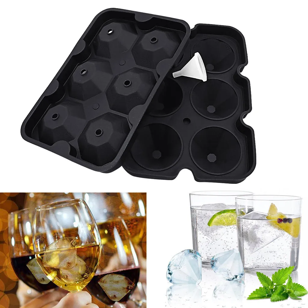 Diamond Shape Ice Cube Maker 6-Diamond Ice Tray Ice Cube Mold Storage Container creative kitchen tool home decoration accessorie
Diamond Shape Ice Cube Maker 6-Diamond Ice Tray Ice Cube Mold Storage Container creative kitchen tool home decoration accessorie
