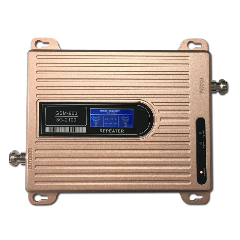 GSM 900MHz wcdma 2100MHz Repeater 3G Repetidor Mobile Phone Cellular Signal Booster Amplifier , Antenna is Not included
GSM 900MHz wcdma 2100MHz Repeater 3G Repetidor Mobile Phone Cellular Signal Booster Amplifier , Antenna is Not included