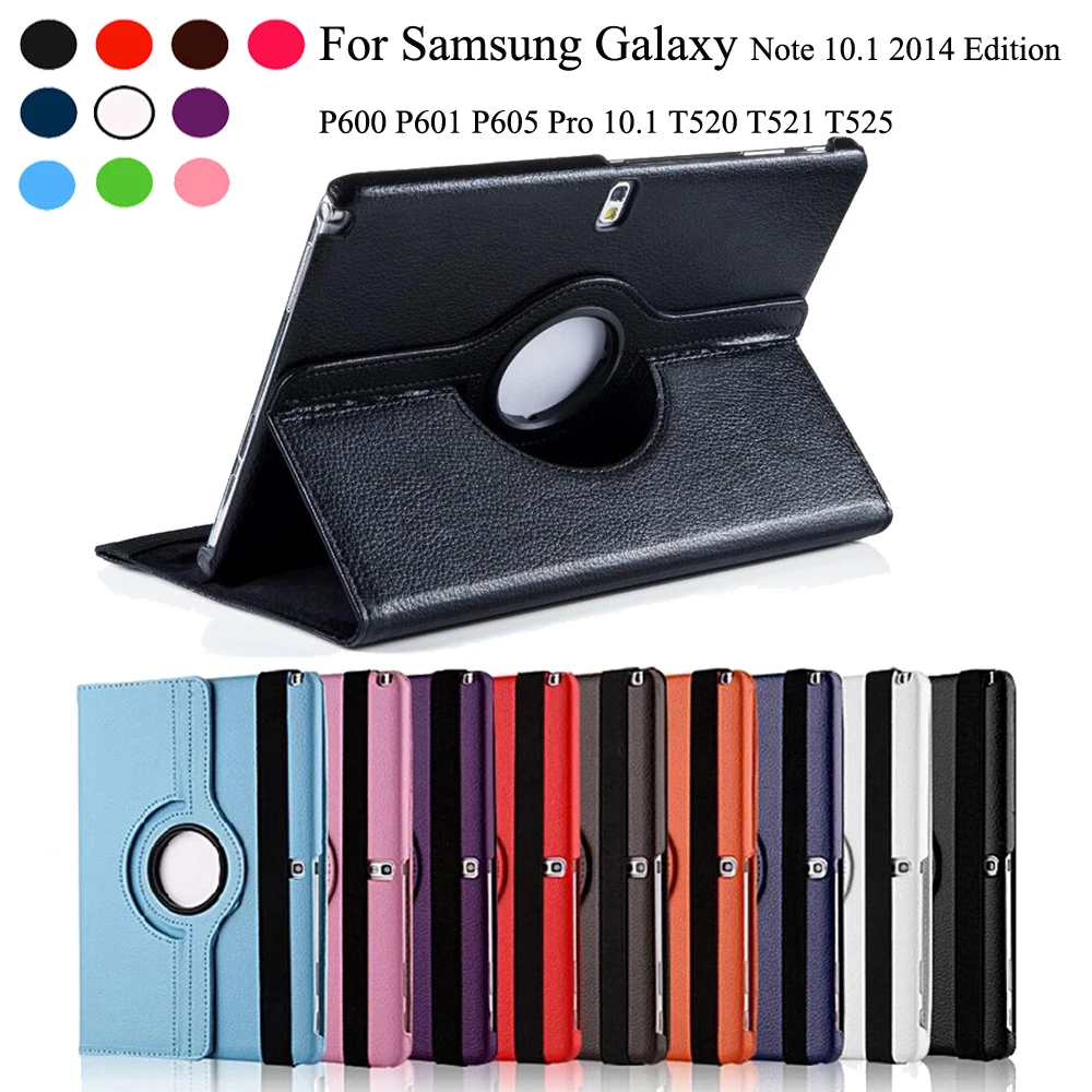 For Samsung Galaxy Tab Pro 10.1 T520 T521 T525 / Note 10.1 2014 Edition P600 P601 P605 PU Leather Stand Rotating Cover
For Samsung Galaxy Tab Pro 10.1 T520 T521 T525 / Note 10.1 2014 Edition P600 P601 P605 PU Leather Stand Rotating Cover