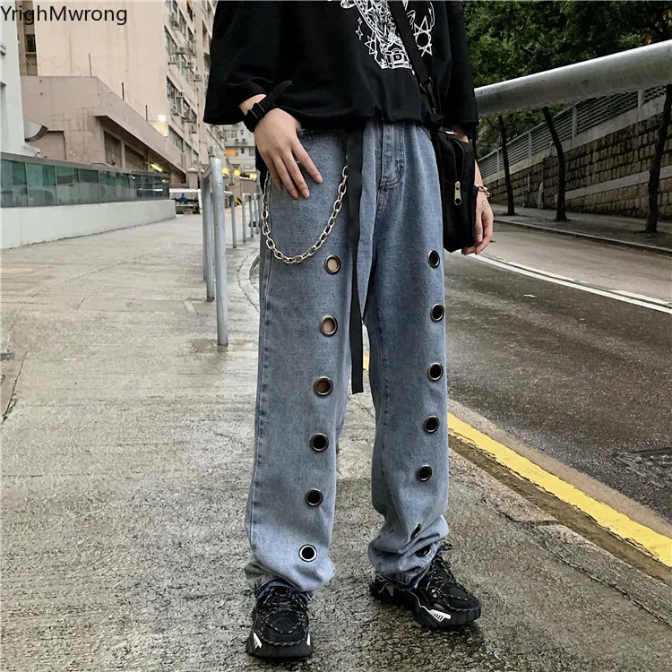 Plus Size Hole Rivet Ring Hip Hop Punk Loose Denim Long Pant Baggy Korean Streetwear Harajuku Straight Jeans Track Harem Jogger
Plus Size Hole Rivet Ring Hip Hop Punk Loose Denim Long Pant Baggy Korean Streetwear Harajuku Straight Jeans Track Harem Jogger