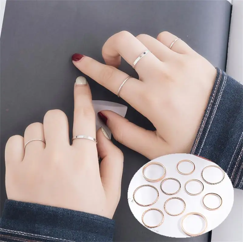 Rinhoo 1Set Copper/Zinc Alloy Glossy Finger Ring Set Trendy Popular Accessories Jewelry Gift For Women Girl Fashion Jewelry
Rinhoo 1Set Copper/Zinc Alloy Glossy Finger Ring Set Trendy Popular Accessories Jewelry Gift For Women Girl Fashion Jewelry
