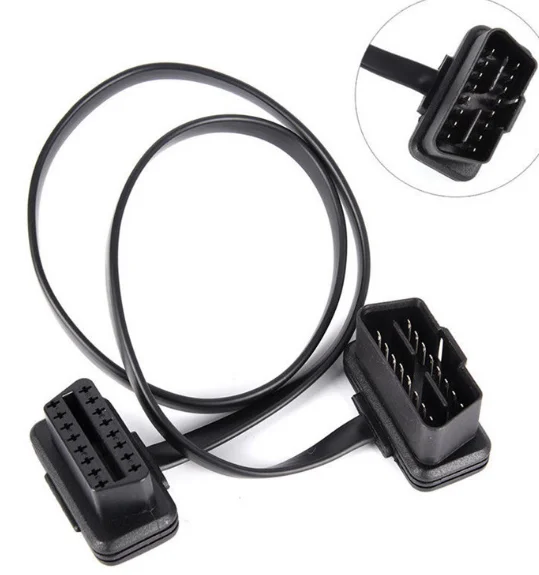Male to Female Elbow Extension Cable Diagnostic Scanner Connector Adapter OBD2 OBDII OBD 16Pin Flat Wire Noodles Line 0.6m
Male to Female Elbow Extension Cable Diagnostic Scanner Connector Adapter OBD2 OBDII OBD 16Pin Flat Wire Noodles Line 0.6m