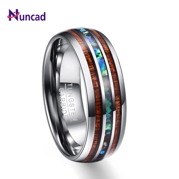 Nuncad 8mm Hawaiian Koa Wood and Abalone Shell Tungsten Carbide Rings Wedding Bands for Men Comfort Fit Size 5-14
Nuncad 8mm Hawaiian Koa Wood and Abalone Shell Tungsten Carbide Rings Wedding Bands for Men Comfort Fit Size 5-14