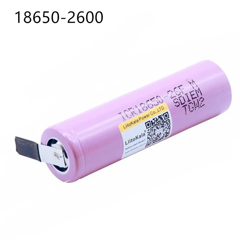 LiitoKala for ICR1865026FM 18650 2600 mah 3.6 V Mobile power battery, flashlight, audio battery + DIY nickel sheet
LiitoKala for ICR1865026FM 18650 2600 mah 3.6 V Mobile power battery, flashlight, audio battery + DIY nickel sheet