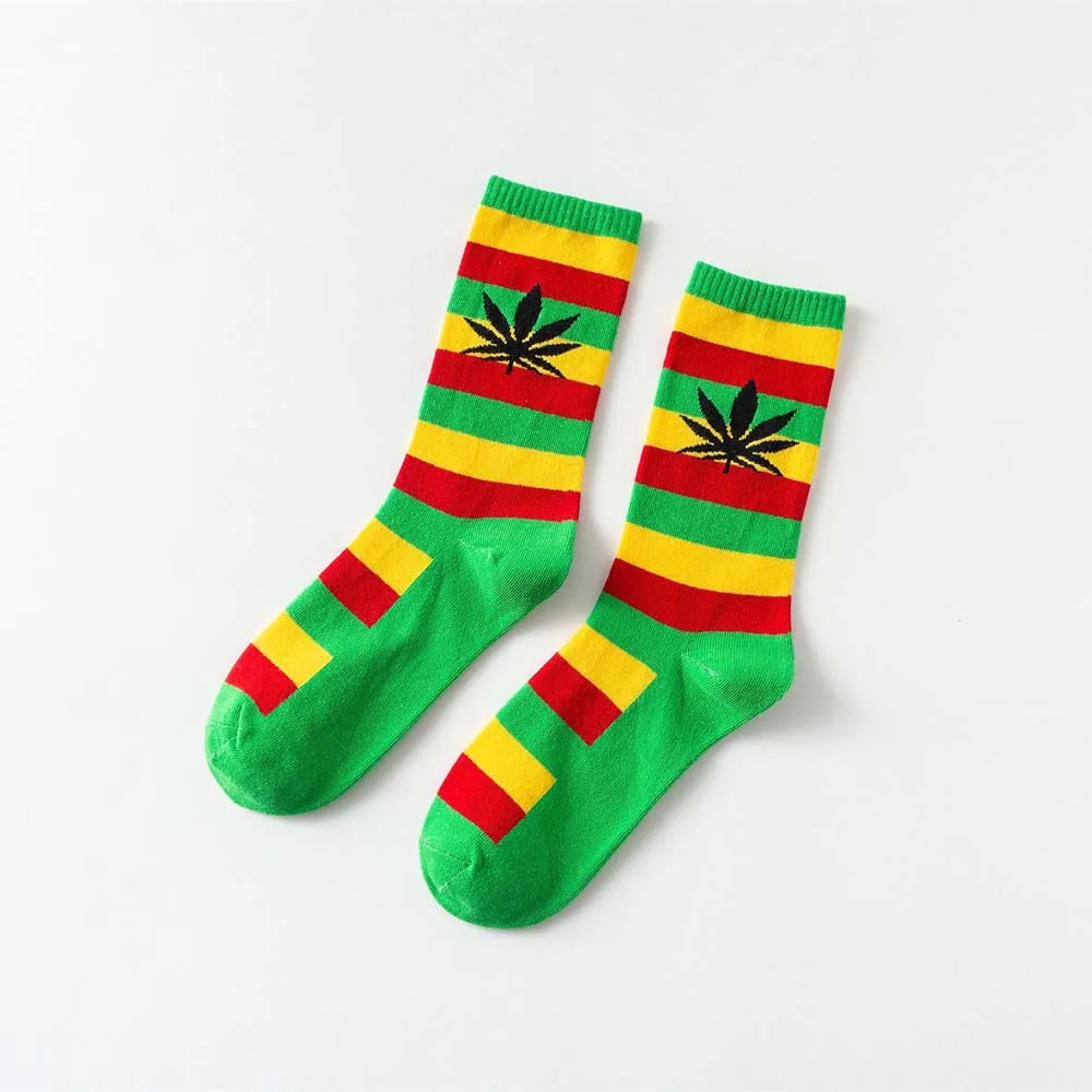 Fashion-1Pair-comfortable-high-quality-cotton-socks-hemp-leaf-maple-leaves-casual-long-weed-crew-socks(4)