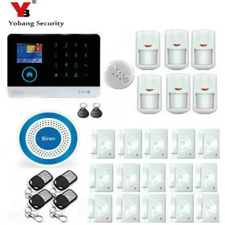 YoBang Security HD Touch Screen WiFi GSM Home Office Security Alarm System Supports IOS Android With Wireless PIR Motion Sensor.
YoBang Security HD Touch Screen WiFi GSM Home Office Security Alarm System Supports IOS Android With Wireless PIR Motion Sensor.