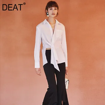 DEAT 2020 new summer fashion women clothes turn-down collar full sleeves spliced single breasted shirt blouse WH60600L
DEAT 2020 new summer fashion women clothes turn-down collar full sleeves spliced single breasted shirt blouse WH60600L