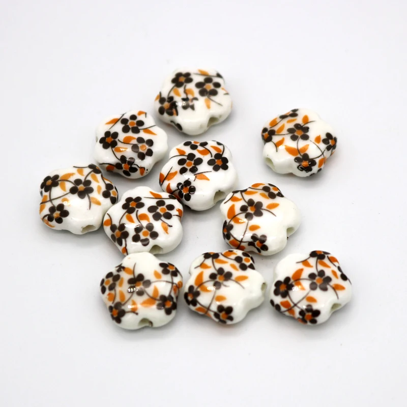 New High Quality 50pcs/lot Flat Five-Pointed Star Shape Ceramic Beads 15x6mm Printed Wintersweet Mini Pendants Making DIY Beads
New High Quality 50pcs/lot Flat Five-Pointed Star Shape Ceramic Beads 15x6mm Printed Wintersweet Mini Pendants Making DIY Beads