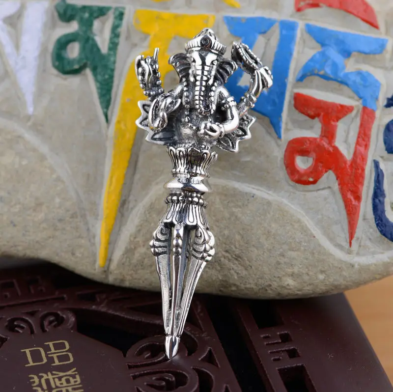 Sterling Silver Pendant S925 Sterling Silver Wholesale Silver Antique Style Mens personality Ganesh ritual Pendant
Sterling Silver Pendant S925 Sterling Silver Wholesale Silver Antique Style Mens personality Ganesh ritual Pendant