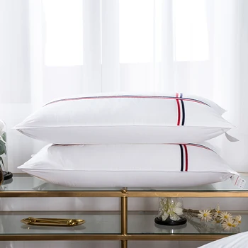 TUTUBIRD Hotel Goose Feather Pillows Cotton Cover Solid Luxury Soft Navy Style Bread Shape Sleeping pillow Filler 48x74cm
TUTUBIRD Hotel Goose Feather Pillows Cotton Cover Solid Luxury Soft Navy Style Bread Shape Sleeping pillow Filler 48x74cm