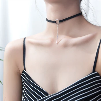 

Punk Choker 925 Silver Necklace Vintage Jewelry Joyas Pendants Collares Best Friend Gift Kolye Collier Femme Necklace For Women