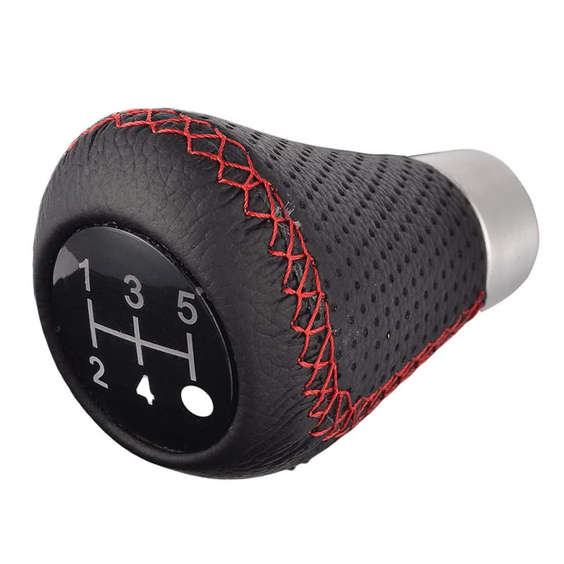 5 Speed Manual Car Gear Shift Knob Shifter Lever Aluminum Stitch Line Leather Knobs Cover NJ88
5 Speed Manual Car Gear Shift Knob Shifter Lever Aluminum Stitch Line Leather Knobs Cover NJ88