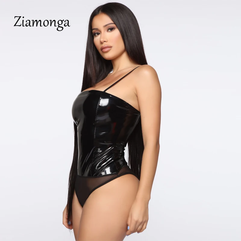 Ziamonga PU Leather Sexy Strap Bodycon Playsuit Black Strapless Rompers Womens Jumpsuit Night Club Party Overalls Women Bodysuit
Ziamonga PU Leather Sexy Strap Bodycon Playsuit Black Strapless Rompers Womens Jumpsuit Night Club Party Overalls Women Bodysuit