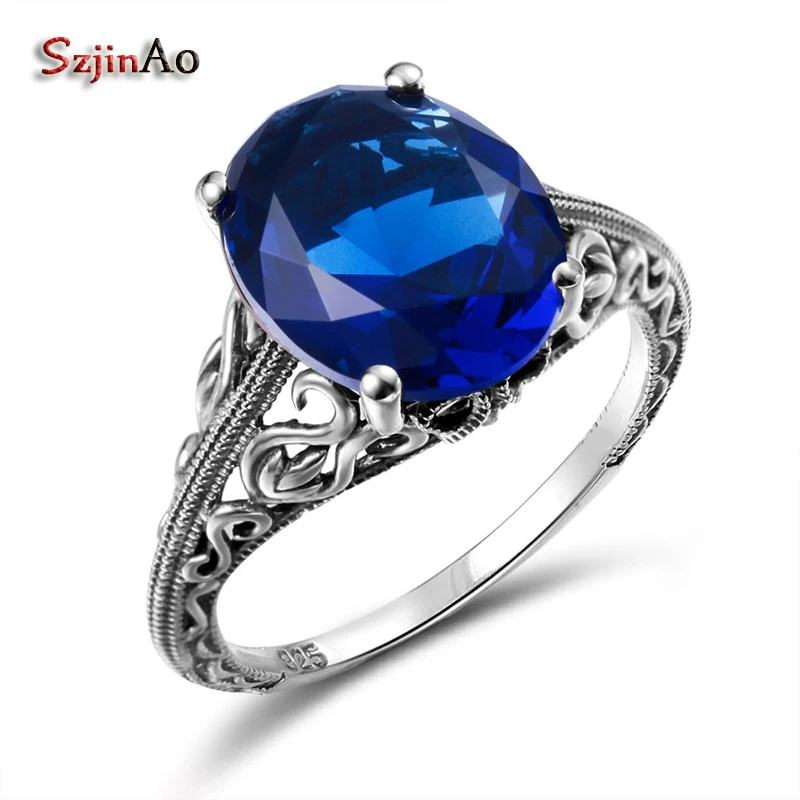 Szjinao Love frame Cushion 2ct Dark Blue Sapphire Solitaire Engagement Ring 925 Sterling Silver Jewelry Rings for Women
Szjinao Love frame Cushion 2ct Dark Blue Sapphire Solitaire Engagement Ring 925 Sterling Silver Jewelry Rings for Women