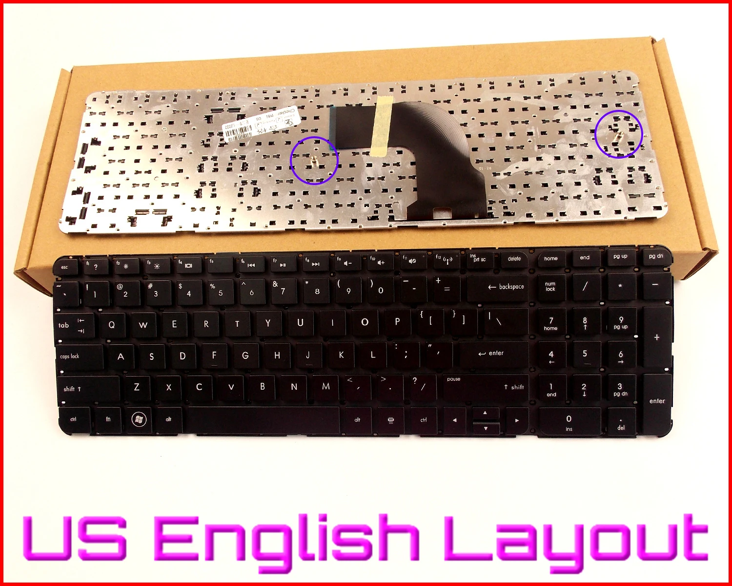 New Keyboard US English Version for HP 698951-001 639396-001 697455-001 NSK-CK0UW 01 682081-001 682082-001 Laptop No Frame
New Keyboard US English Version for HP 698951-001 639396-001 697455-001 NSK-CK0UW 01 682081-001 682082-001 Laptop No Frame