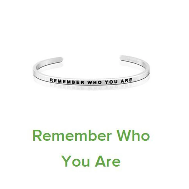 4mm Love Bracelet Quoting Remember Who You Are For Women Encouragement Stainless Steel Mantra Inspirational Cuff Bangle
4mm Love Bracelet Quoting Remember Who You Are For Women Encouragement Stainless Steel Mantra Inspirational Cuff Bangle